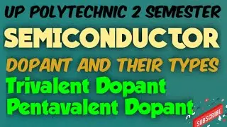 Doping and Types of dopant in SEMICONDUCTOR