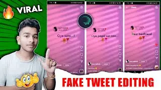 Vn App Se Fake Tweet Video Kaise Banaye || fake tweet video editing ||Fake Tweet Reels Editing 😮