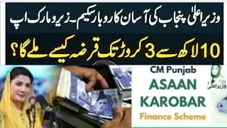 Chief Minister Punjab Assaan Karobar Finance / Card Scheme 2025 Online Application / Registration