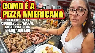 BUFFET DE PIZZA BARATO COM TUDO LIBERADO! TEM CHURRASCO, SUSHI, CAMARÃO ETC E REFRI LIVRE #Vlog