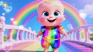 Baby Rainbow Slide 🌈🛝✨🎶 Fun Colorful Playground & Learning Song for Kids | Nursery Rhyme