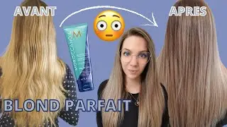 Shampooing violet MOROCCAN OIL avant après cheveux blond -Comment avoir un beau blond shampoing bleu