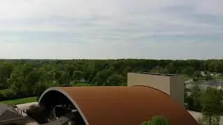 Flying the drone at foellinger theatre