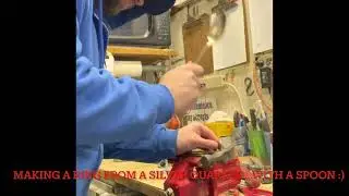 Making a ring out of a silver quarter with a Spoon