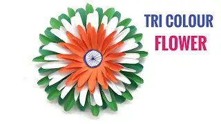 Tri Colour Flower for Republic & Independence Day - DIY Tutorial by Nature Folds - 101
