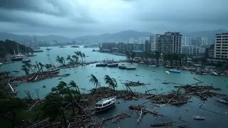 Typhoon Danas destroys China city! Super wind damage streets and homes in Fujian