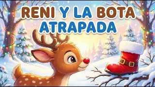 El reno Reni y la bota atrapada 🥾❄️ | Cuento de aventuras de Navidad para niños de 3 a 9 años