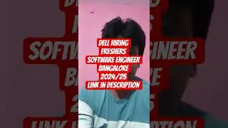 Freshers Apply Now! Dell Hiring Software Engineer 1 | Bangalore Jobs