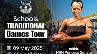 Princess Senate Mohato Seeiso of Lesotho visiting schools for the Traditional Games Tour