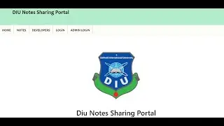 DIU Notes Sharing Portal | Project Video Demonstration | OOP