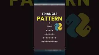 Python Star Pattern Explained 🚀 | Coding Shorts|Master Python Loops with This Star Pattern#shorts