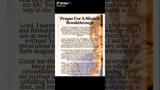 Prayer For A Miracle Breakthrough 🙏