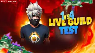 FF LIVE GUILD TEST 1 VS 4 | FREE FIRE LIVE GUILD TEST | LIVE GUILD TESTING #gyangaming   #fflive