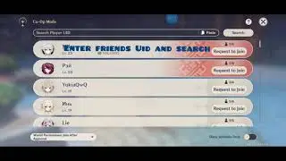 Genshin Impact unlocking CO-OP Mode and adding friends.