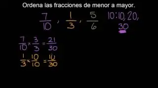 Ordenar fracciones | Aritmética | Khan Academy en Español