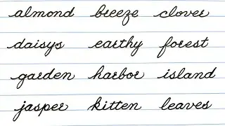 Best and neat lowercase letters (small letter) for cursive handwriting for beginners a to z / abcd