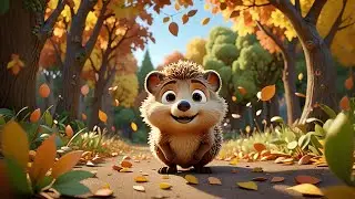 Four Happy Hedgehogs Roll in the Leaves | Autumn Counting Song | Fun Animal Rhyme & Movement