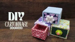 DIY / Cartonnage Slide Gift Box / from Recycled Cardboard and favorite cloth / craft ideas