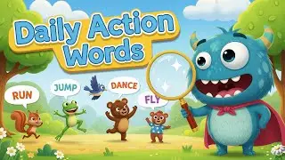 Daily Action Words for Kids | Learn English Verbs with Fun Activities #EnglishForKids #dailyword