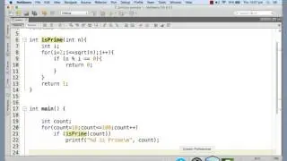 Function example 1, a function to check prime number