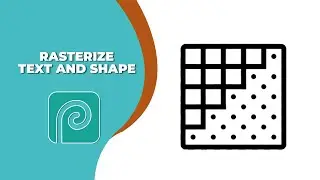 How to rasterize text and shape layer in Photopea