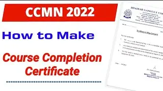 Course Completion Certificate in CCMN Counselling 2022