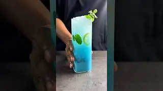 Blue Sky Coconut Mojito #drinkrecipes #drink #mocktail #mojito #delicious