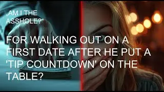 Walking out on a first date after he put a 'tip countdown' on the table?