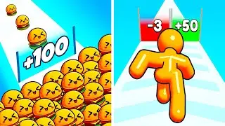 Food Run VS Tall Man Run 🍔🏃&zwj;♂️ All Levels Max Update Walkthrough Mobile NEW Gameplay F8RX