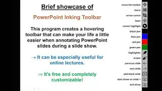 Annotating PowerPoint slides made easier: The PowerPoint Inking Toolbar (SEE LINK BELOW FOR UPDATE)