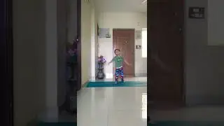 My baby learning yogapractice #kidssong #kidsvideo #kidsyoga #monafitnesst #shorts #trending