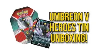 Pok&eacute;mon Umbreon V Heroes Tin Unboxing!