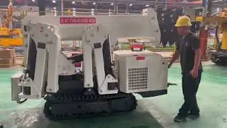 3 ton white spider crane #spidercrane  #shortsvideo  #automobile #crane #machine #excavator