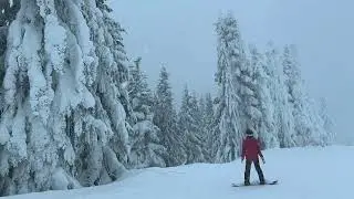 Christmas Eve Skiing at Whistler Mountain with powder snow (Fresh Snow All Day!)