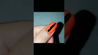 orange and black colour nailart#nailart#reena#reenaens#unhas