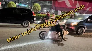 Pelawan arah nabrak pemotor || Pea
