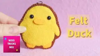 DIY: Cute Duck Felt Keychain | Felt Crafts | Kawaii Crafts | Keychain DIY.