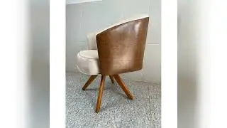 Review: Poltrona Julia Giratoria com Couro Pes Madeira - Luxo Decor Bege/couro Bege/couro