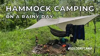Solo Hammock Camping on a Rainy Day