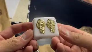 18k Gold Nugget Earrings From Amazon Review/Unboxing!