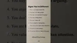Signs You're Different #quotes #wisdom #psychology #life #masteringdiscipline #motivation