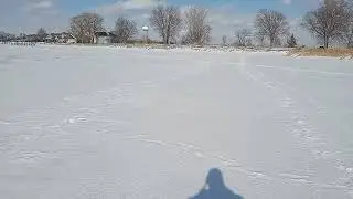 Mitchell's Bay middle of frozen Lake St Clair Ontario 1/2