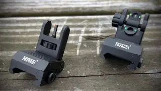 Feyachi S17A Iron Sight- Flip Up Fiber Optic Red Green Dots - Unboxing