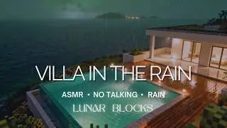 Minecraft Rainy Night at the Island Villa —  Quiet Sea (ASMR 30 min)