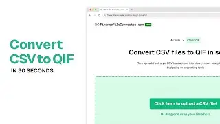 Convert CSV to QIF in 30 Seconds