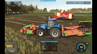 FS25 - Courseplay - New Holland T7 & Holaras UR 205 Harvest Onion @ Kinlaig