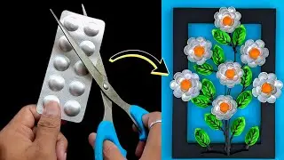 Waste material craft ideas | best out of waste | teblet wrapper craft 