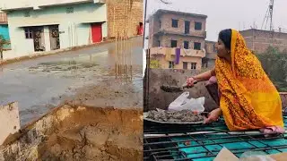 नए साल में पूरी हुई हमारे घर की छत की ढलाई | हमारे यहाँ की परंपरा॥😊