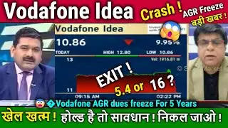 Vodafone Idea share latest news,VI Crash ! AGR News Analysis Anil singhvi,Hold or Exit ?,idea Target