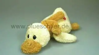 Pl&uuml;schtier Ente beige mit Stimme 1851
